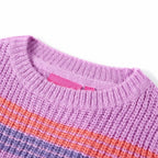 Vidaxl kindertrui gebreid met strepen 104 lila en roze