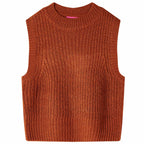 Vidaxl kinderspencer gebreid 116 cognackleurig