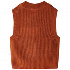 Vidaxl kinderspencer gebreid 128 cognackleurig