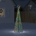 Vidaxl led-kerstboom 275 leds kleurrijk 180 cm