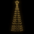 Vidaxl led-kerstboom met spikes 220 led's warm wit 180 cm