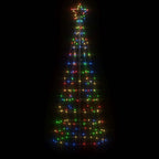 Vidaxl led-kerstboom met spikes 220 leds kleurrijk 180 cm