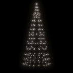 Vidaxl led-kerstboom aan vlaggenmast 200 led's koud wit 180 cm