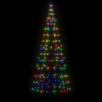 Vidaxl led-kerstboom op vlaggenmast 200 leds kleurrijk 180 cm
