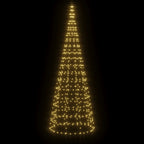 Vidaxl led-kerstboom aan vlaggenmast 550 led's warm wit 300 cm