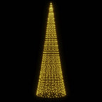 Vidaxl led-kerstboom aan vlaggenmast 1534 leds warm wit 500 cm
