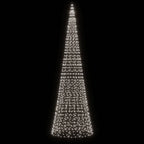 Vidaxl led-kerstboom aan vlaggenmast 1534 leds koud wit 500 cm