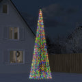 Vidaxl led-kerstboom aan vlaggenmast 1534 leds kleurrijk 500 cm