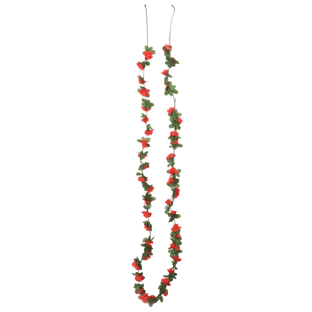 Vidaxl bloemenslingers 6 st 250 cm lente rood