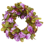 Vidaxl kerstslingers met bloemen 6 st 250 cm lichtpaars