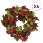 Vidaxl bloemenslingers 6 st 250 cm wijnrood