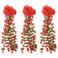 Vidaxl bloemenslingers 3 st 85 cm rood
