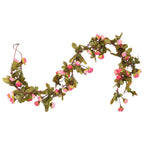 Vidaxl bloemenslingers 6 st 215 cm rozenroze