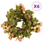 Vidaxl bloemenslingers 6 st 215 cm zonsopgang rood
