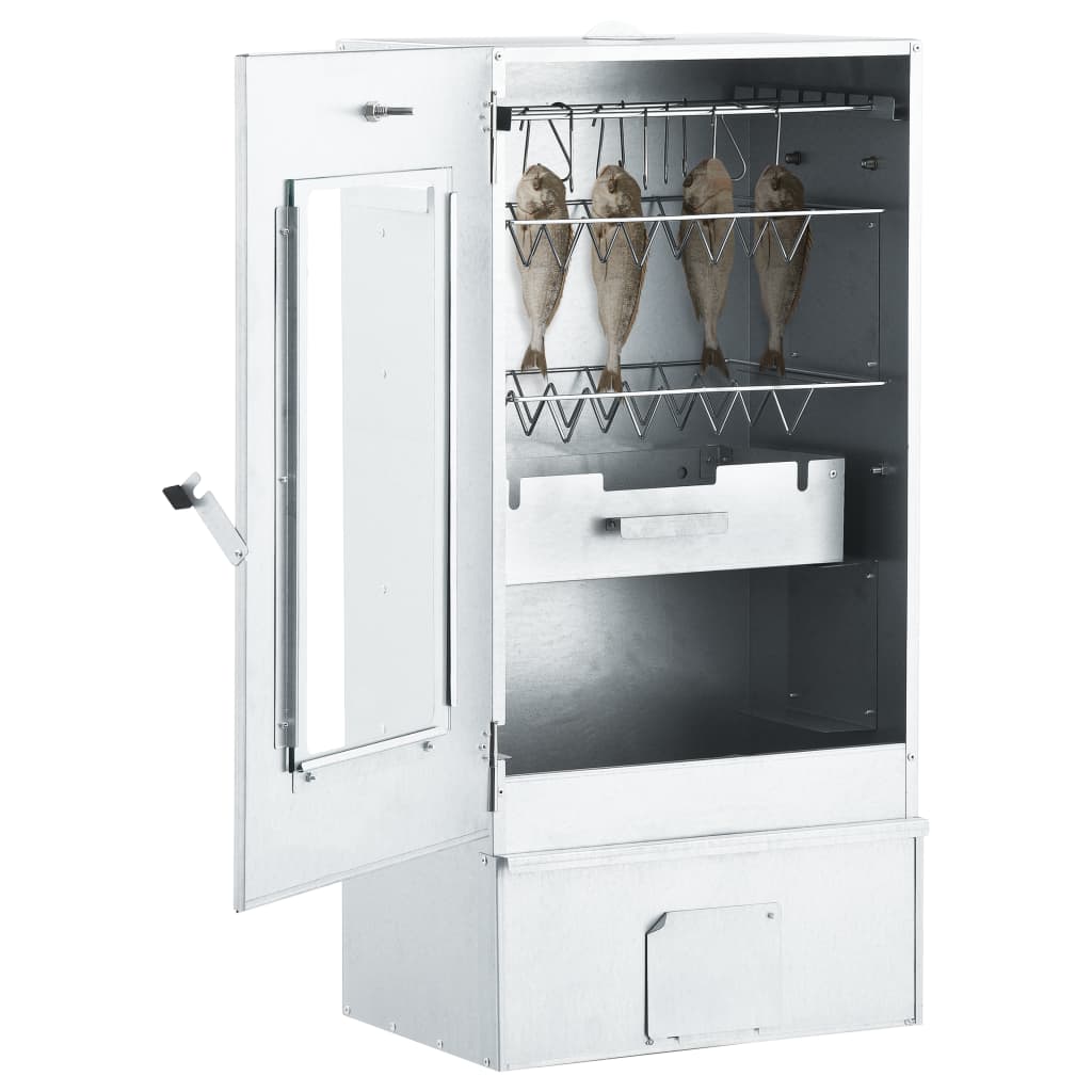Vidaxl bbq-rookoven met koude rookgenerator gegalvaniseerd staal