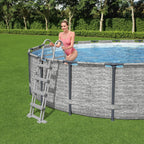 Bestway flowclear zwembadladder met 4 treden 122 cm