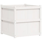 Vidaxl plantenbak 70x70x70 cm massief grenenhout wit