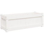 Vidaxl plantenbak 90x31x31 cm massief grenenhout wit