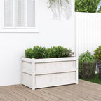 Vidaxl plantenbak 90x50x50 cm massief grenenhout wit