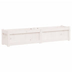 Vidaxl plantenbak 150x31x31 cm massief grenenhout wit