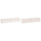 Vidaxl plantenbakken 2 st cm massief grenenhout wit