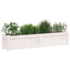 Vidaxl plantenbakken 2 st cm massief grenenhout wit