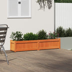 Vidaxl plantenbak 150x31x31 cm massief grenenhout wasbruin
