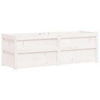 Vidaxl plantenbak 150x50x50 cm massief grenenhout wit