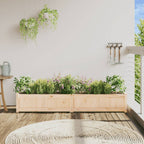 Vidaxl plantenbak 180x31x31 cm massief grenenhout