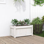 Vidaxl plantenbak 60x31x31 cm massief grenenhout wit
