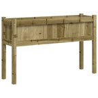 Vidaxl plantenbak met poten 110x31x70 cm geïmpregneerd grenenhout