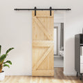 VidaXL Schuifdeur met beslag 70x210 cm massief grenenhout