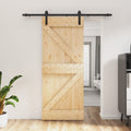VidaXL Schuifdeur met beslag 85x210 cm massief grenenhout