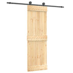 VidaXL Schuifdeur met beslag 70x210 cm massief grenenhout