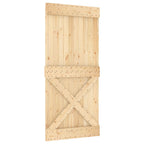VidaXL Schuifdeur met beslag 95x210 cm massief grenenhout