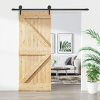 VidaXL Schuifdeur met beslag 85x210 cm massief grenenhout