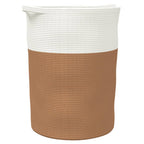 Vidaxl opbergmand ø 49x65 cm katoen bruin en wit