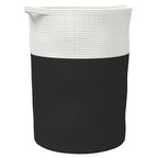 Vidaxl opbergmand ø 49x65 cm katoen zwart en wit