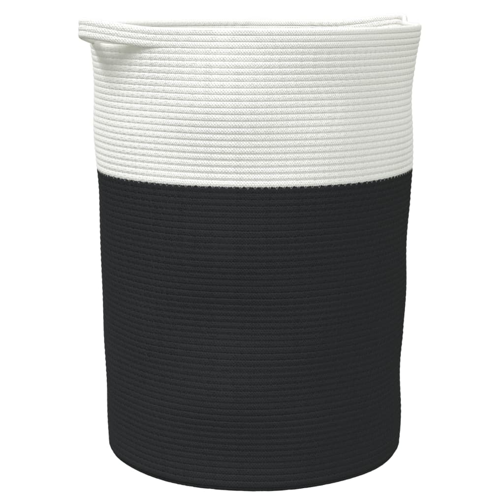 Vidaxl opbergmand ø 49x65 cm katoen zwart en wit