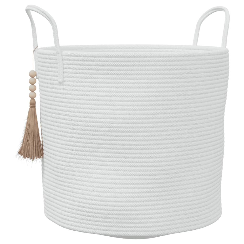 Vidaxl opbergmand ø 40x35 cm katoen wit
