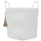 Vidaxl opbergmand ø 40x35 cm katoen wit