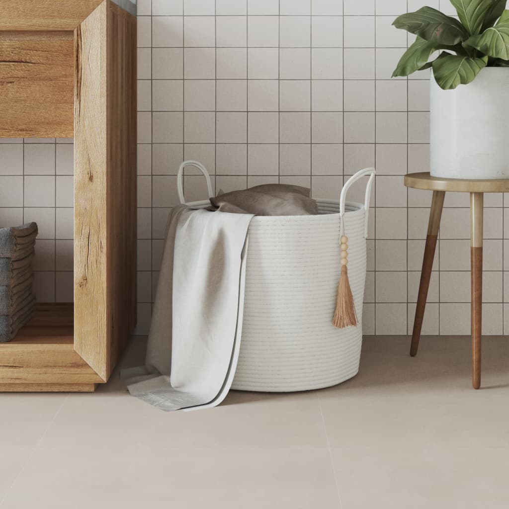 Vidaxl opbergmand ø 40x35 cm katoen wit