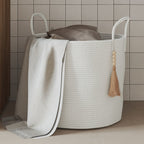 Vidaxl opbergmand ø 40x35 cm katoen wit