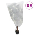 VidaXL Plantenhoezen met trekkoord 8 st 70 g m² 0,8x1,2 m