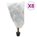 VidaXL Plantenhoezen met trekkoord 8 st 70 g m² 0,8x1,2 m
