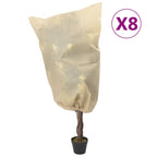 Vidaxl plantenhoezen met trekkoord 8 st 70 g m² 0,8x1,2 m