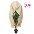 Vidaxl plantenhoezen met rits 4 st 70 g m² 1,55x1,55 m