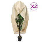 Vidaxl plantenhoezen met ritssluiting 2 st 70 g m² 3,14x2,5 m