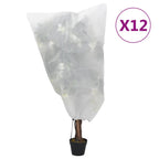 Vidaxl plantenhoezen met trekkoord 12 st 70 g m² 0,8x0,8 m