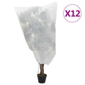 VidaXL Plantenhoezen met trekkoord 12 st 70 g m² 0,8x1,2 m